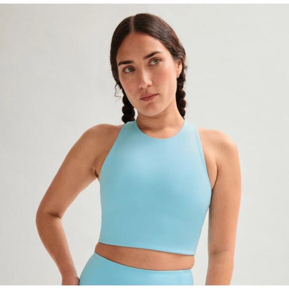 Girlfriend Collective Dylan Tank Bra in Burgundy Purple Size XS X-Small - Picture 4 of 4